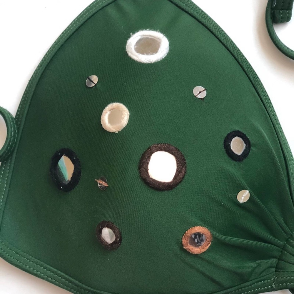 0116 La Blanca triangle green bikini top - Picture 4 of 7